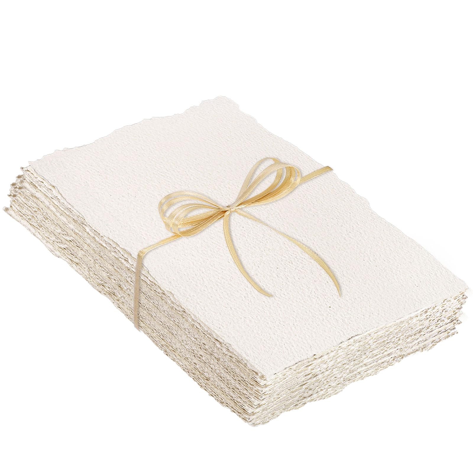 25 Sheets 2x3.5 Inch 300 GSM Deckled Edge Cotton Watercolor Paper Textured