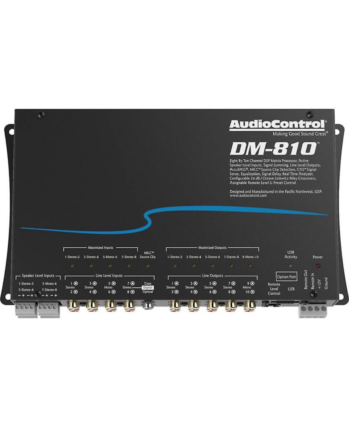 AudioControl DM-810 8 x 10 out Matrix DSP Digital Sound Processor Audio Control