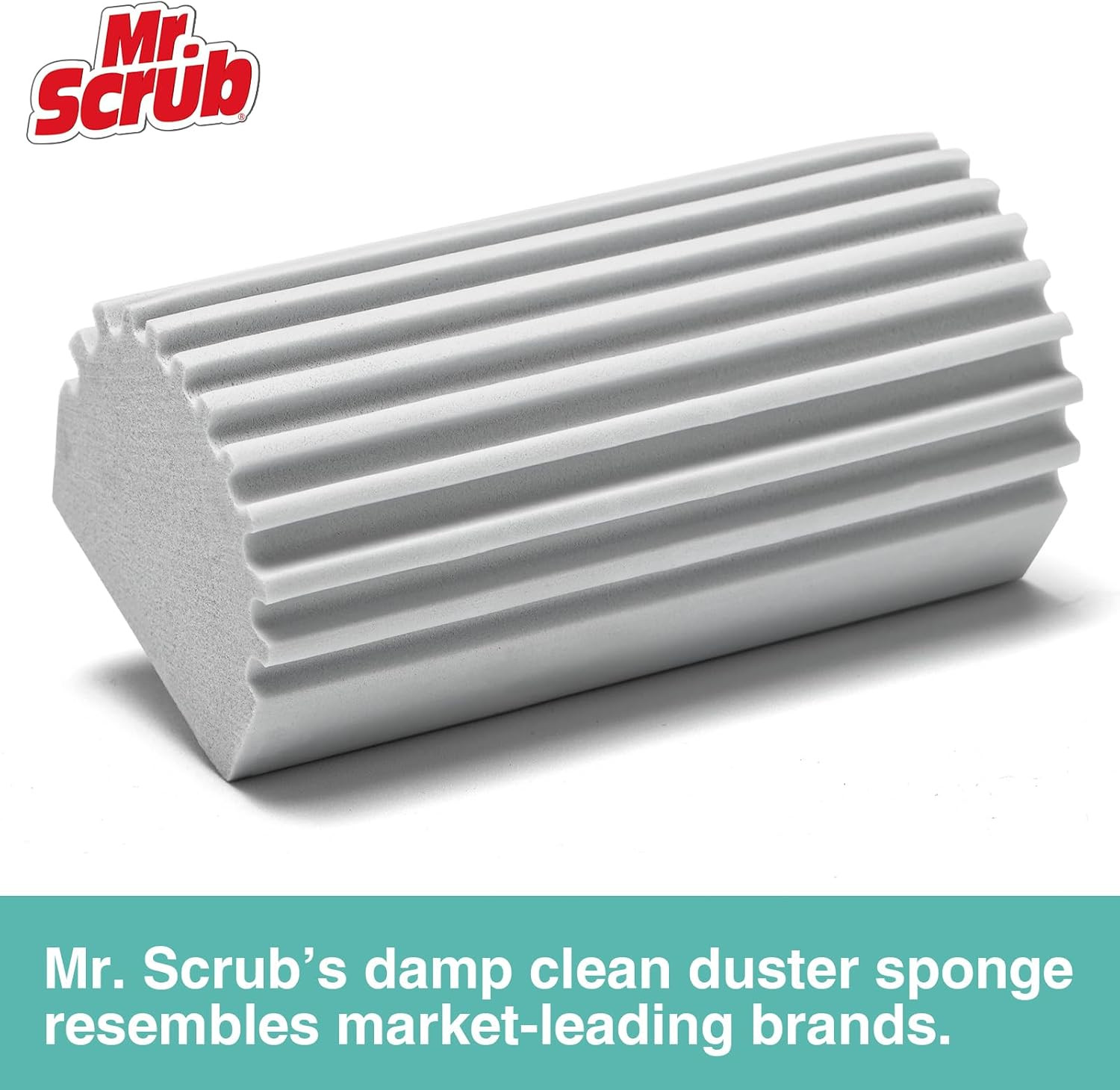 4 Pack Damp Dusting Sponge Duster, Grey Dust Cleaning Sponge, Reusable Household