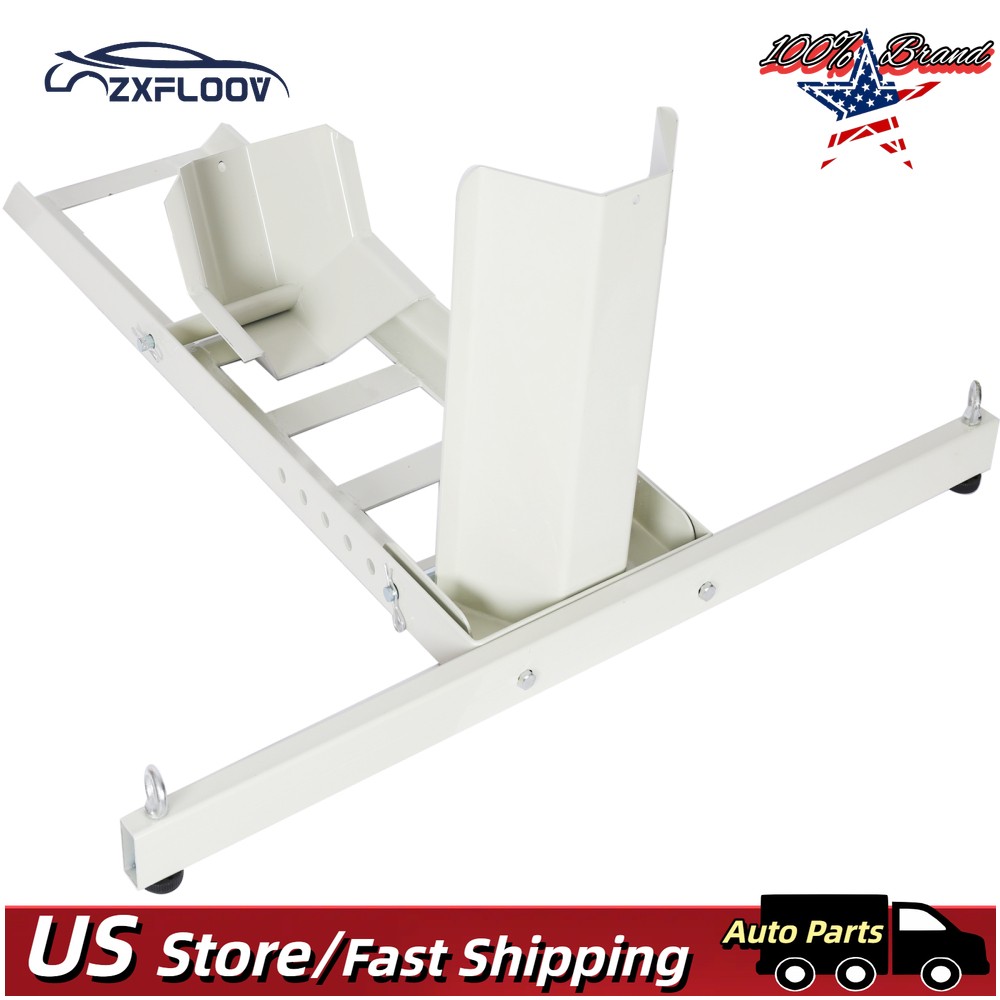 Adjustable 1800Lb Capacity Motorcycle Wheel Chock Stand 4 Tie Down Sets