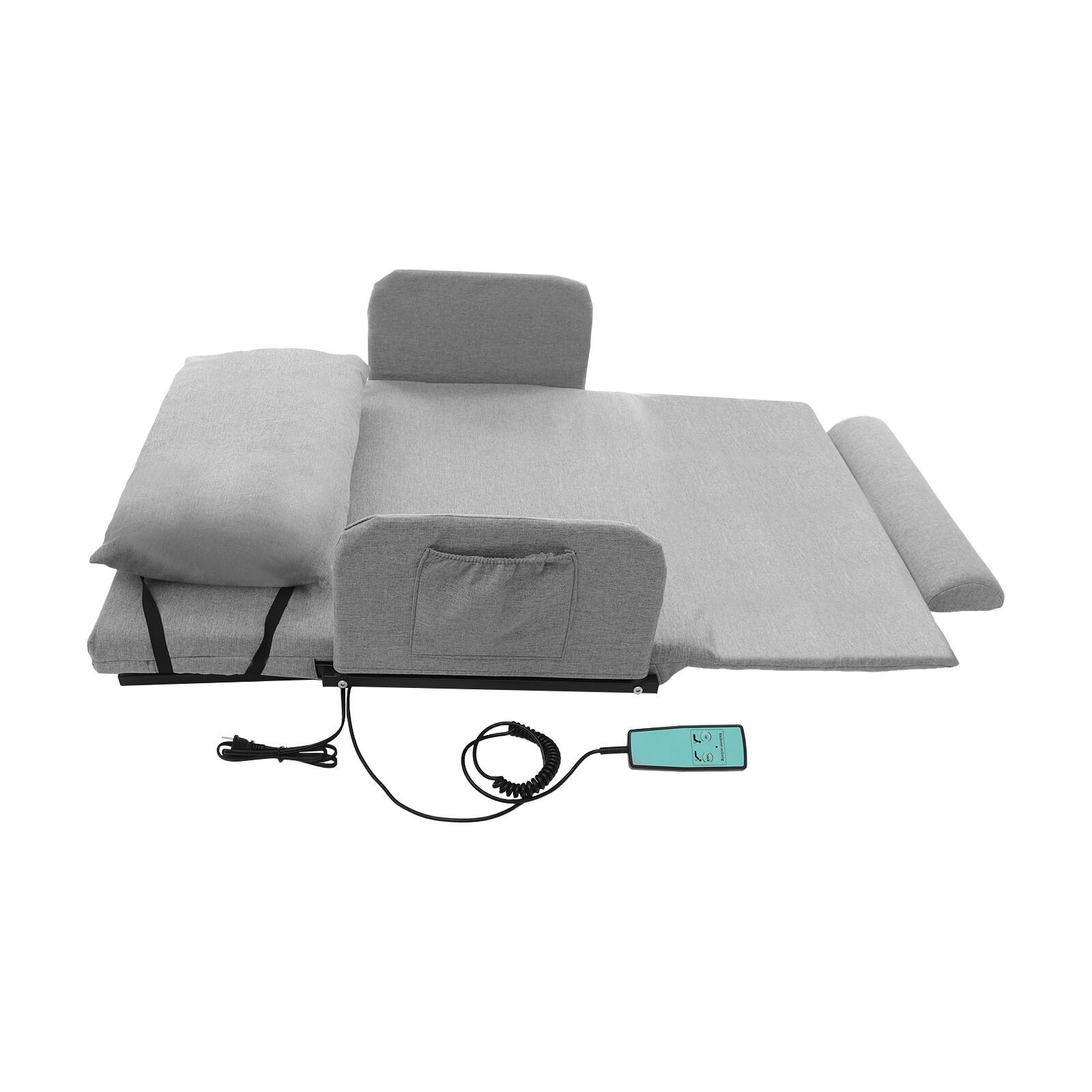 Grey Electric Lifting Adjustable Bed Back Rest Electric Lift Backrest Bed GIFT