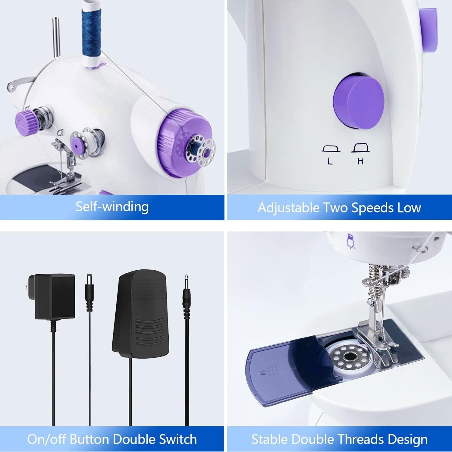 Mini Sewing Machine, Portable Electric Kit for Beginners | Sewing Accessories