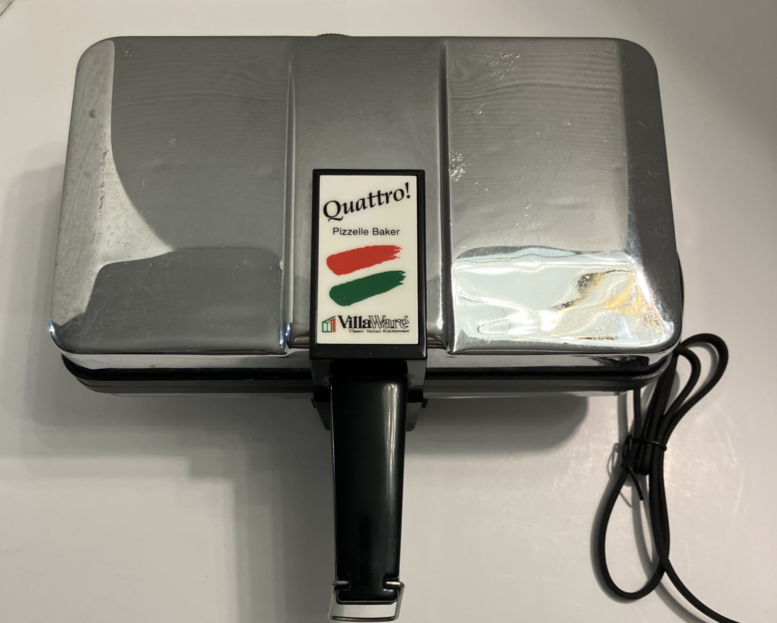Villaware Pizzelle Baker Quattro Series II #3850 3” Italian Cookie Maker TESTED!