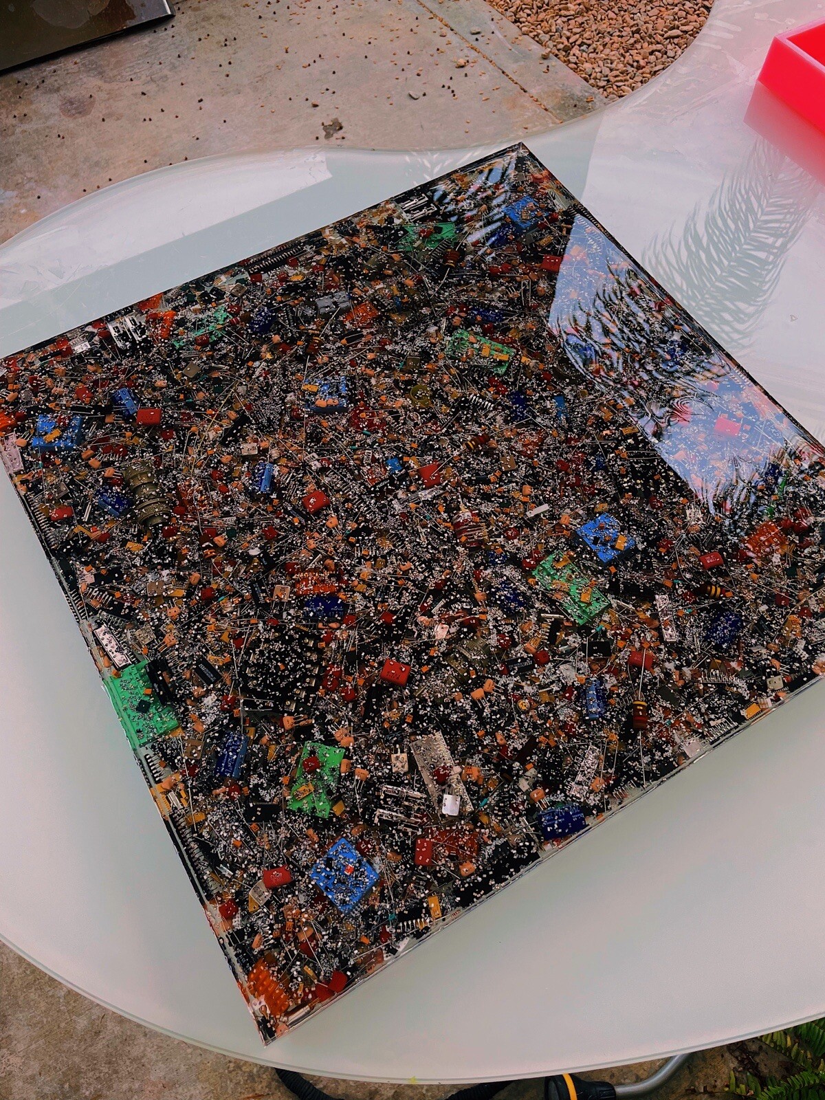 Unique Rare Microchip Components Art Resin Rare One Of A Kind Aerospace