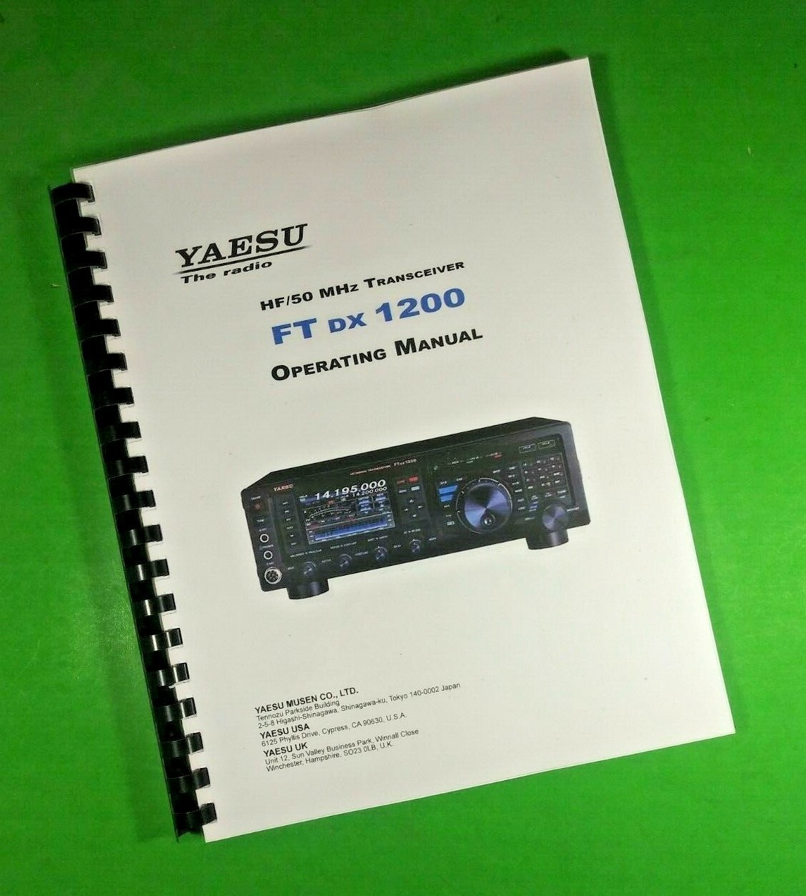 Owners Manual for Yaesu FT DX 1200 Transceiver 140 Pages W/Clear Covers!