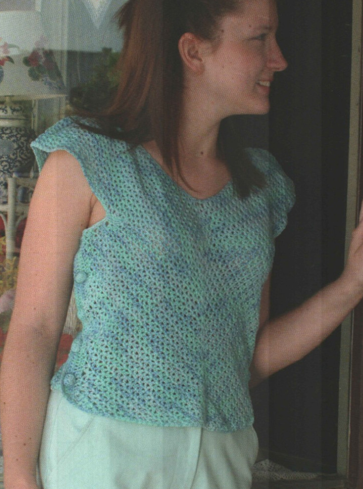 TOWER EXPRESS TOP 3 SIZES WOMEN'S CROCHET PATTERN INSTRUCTIONS