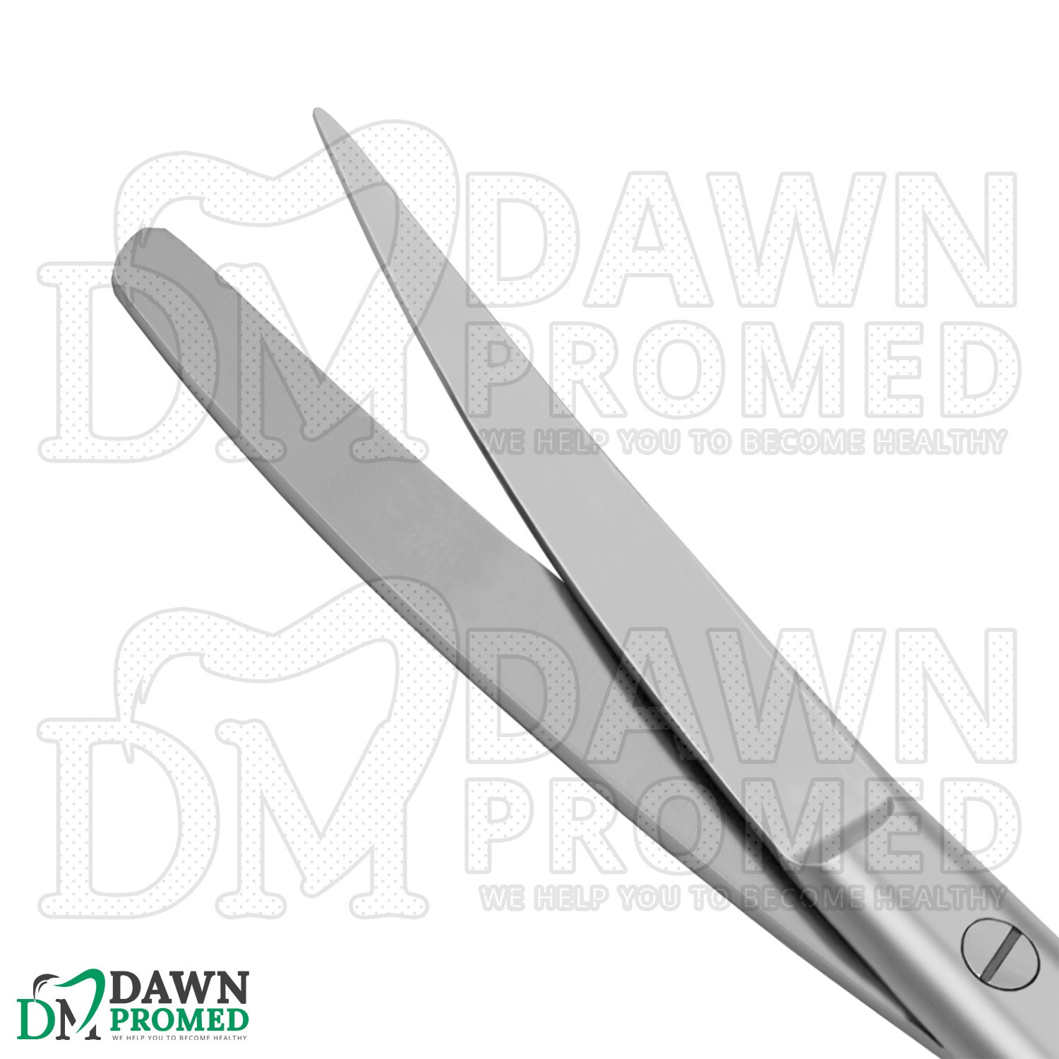 6 Pcs Operating Scissors 6.5" Curved Sharp Blunt Round Pattern Surgical Set