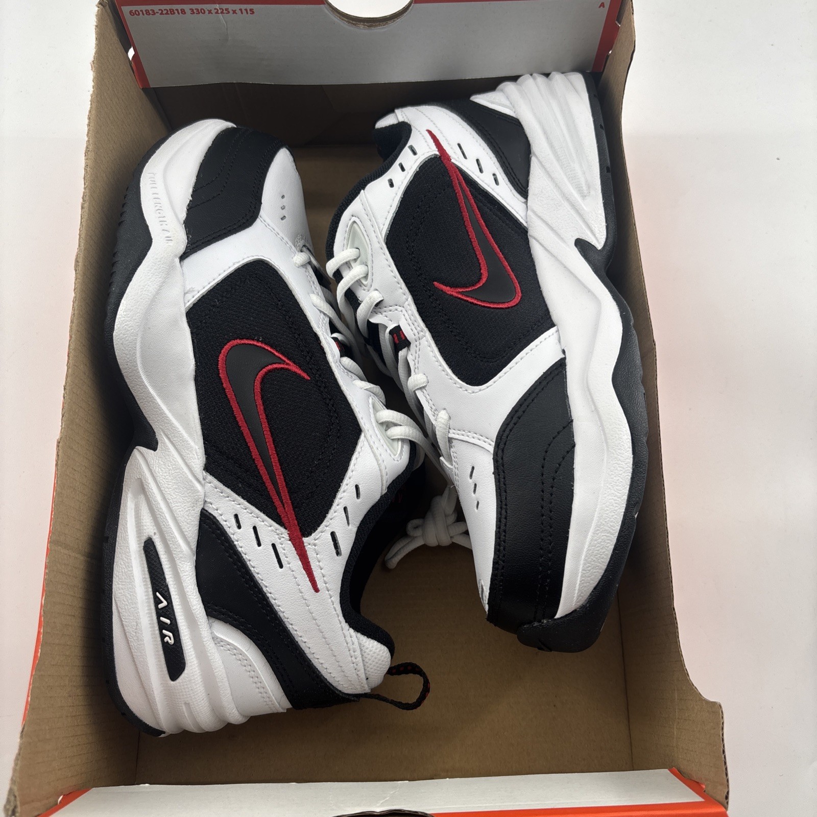 Nike Air Monarch Red White 416355 101 Mens Size 7 NEW Casual Sneakers