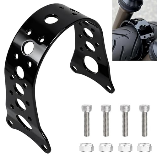 Black Front Fork Brace Tracker Narrow for Harley Sportster Dyna XL FXD black