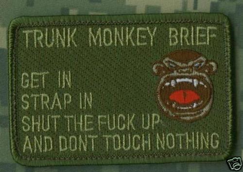 ISAF AFGHANISTAN SP OPS JOINT TASK FORCE JTF velkrö INSIGNIA: Trunk Monkey Brief