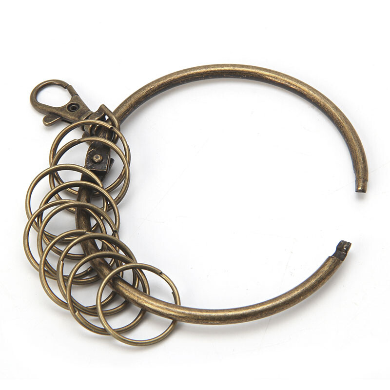 Keyring Keychain Clips Hook Clasps Big for Key Ring Split DIY Bronze Oversize Ne