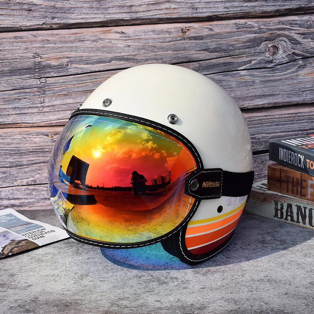 Universal Sun Visors For Motorcycle Helmet Open Face 3/4 Helmet Bubble Visor