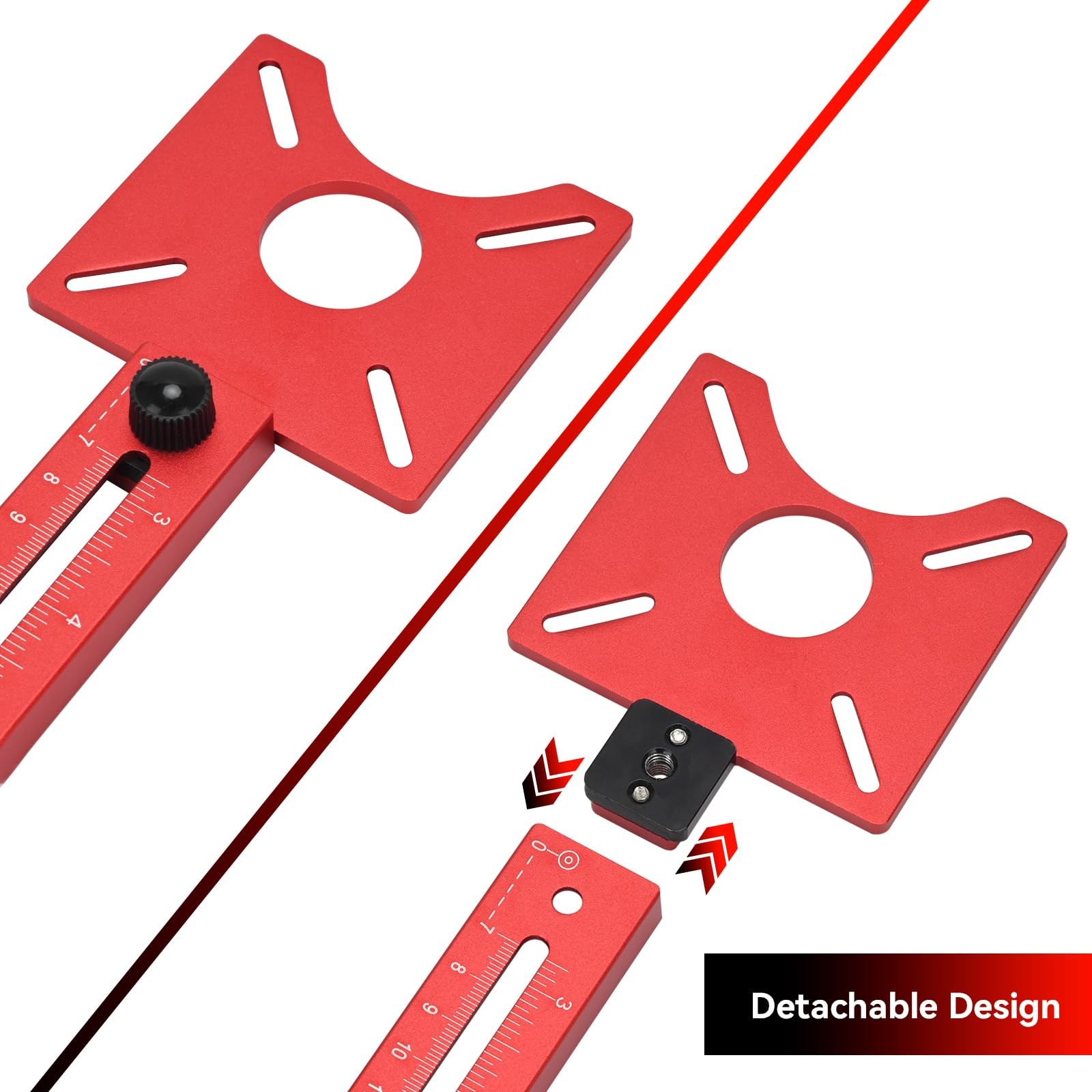 4 1 Router Milling Groove Bracket Aluminum Alloy Circle Cutting Jig