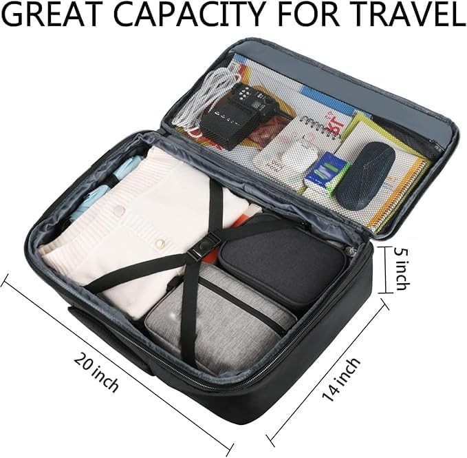 Vancropak 40L Travel Backpack Carry-On Expandable Weekender Bag Flight Approved