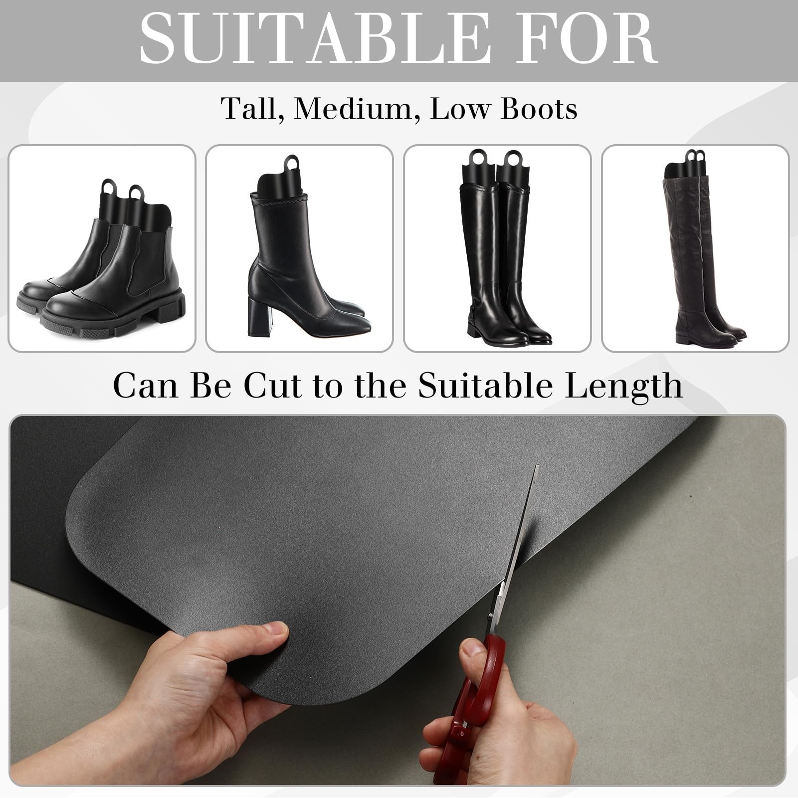 8 PCS 4 Pair Boot Shaper Form Inserts Tall Support Multisized Holder