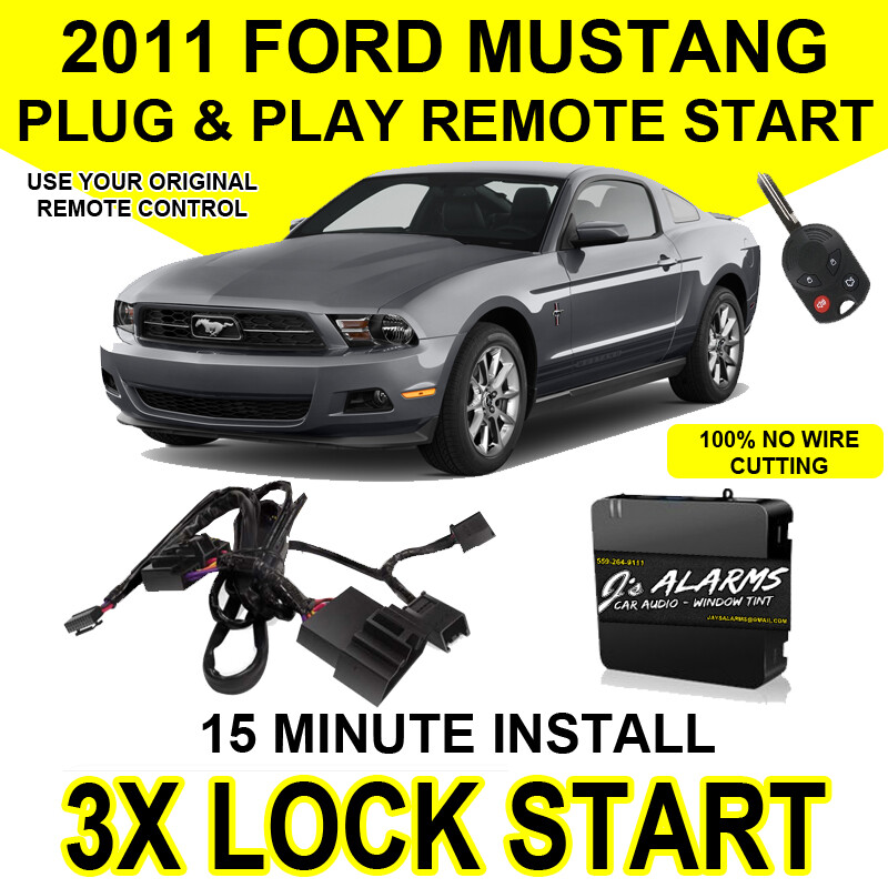 2011 Ford Mustang Plug & Play Remote Car Starter DIY Install 3X Lock FO1A