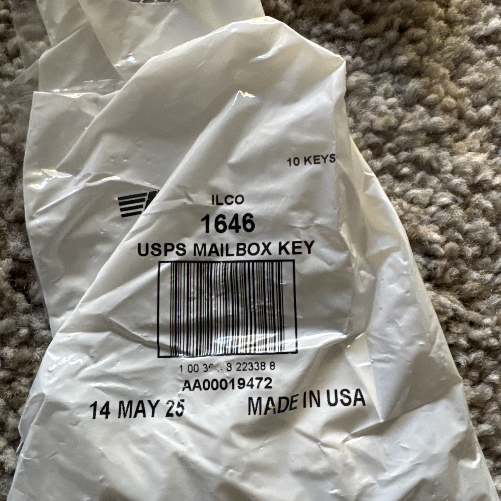 50 Key Blanks – Ilco USA 1646 Key Blanks Usps Mailbox Keys. NEW in Box