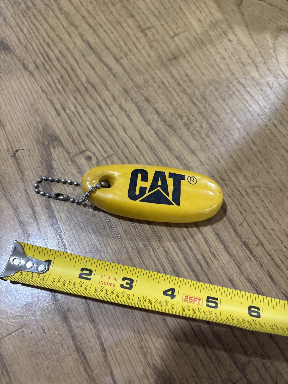 Rare Caterpillar Tractor Advertising Floating Boat Keychain Morton IL Parts Dept