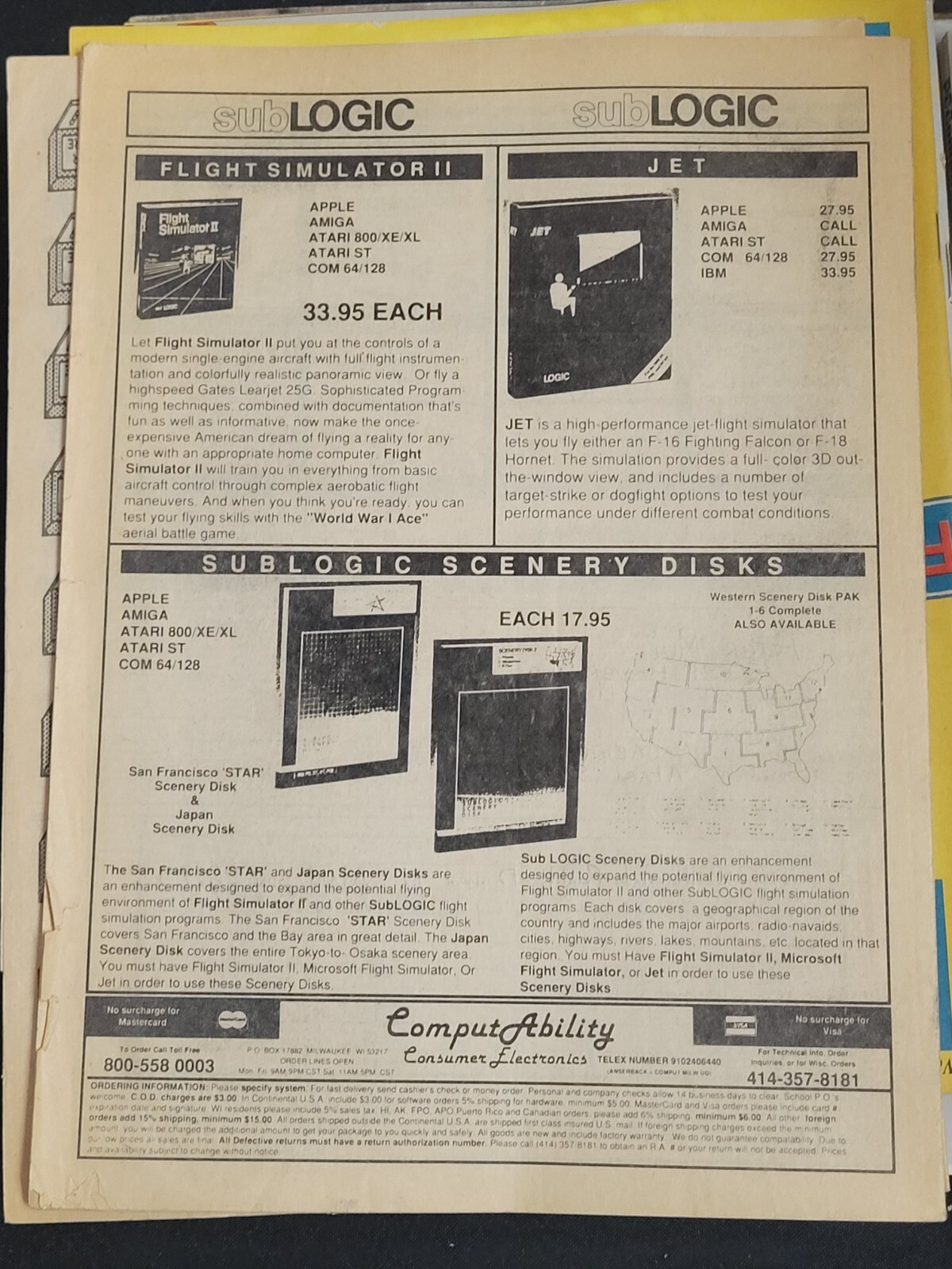 Computability Consumer Electronics (Summer 1987) Software Hardware Catalog VG/VF
