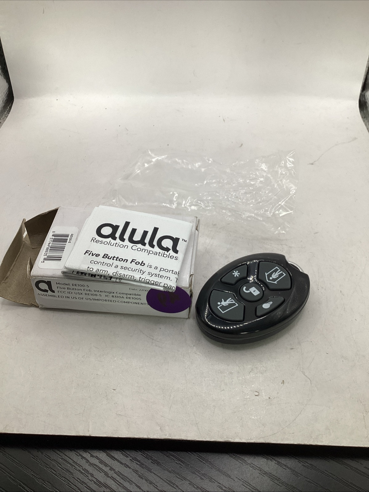 ALULA RE100-5 Five Button KEY FOB Interlogix Compatible 🟣 NEW