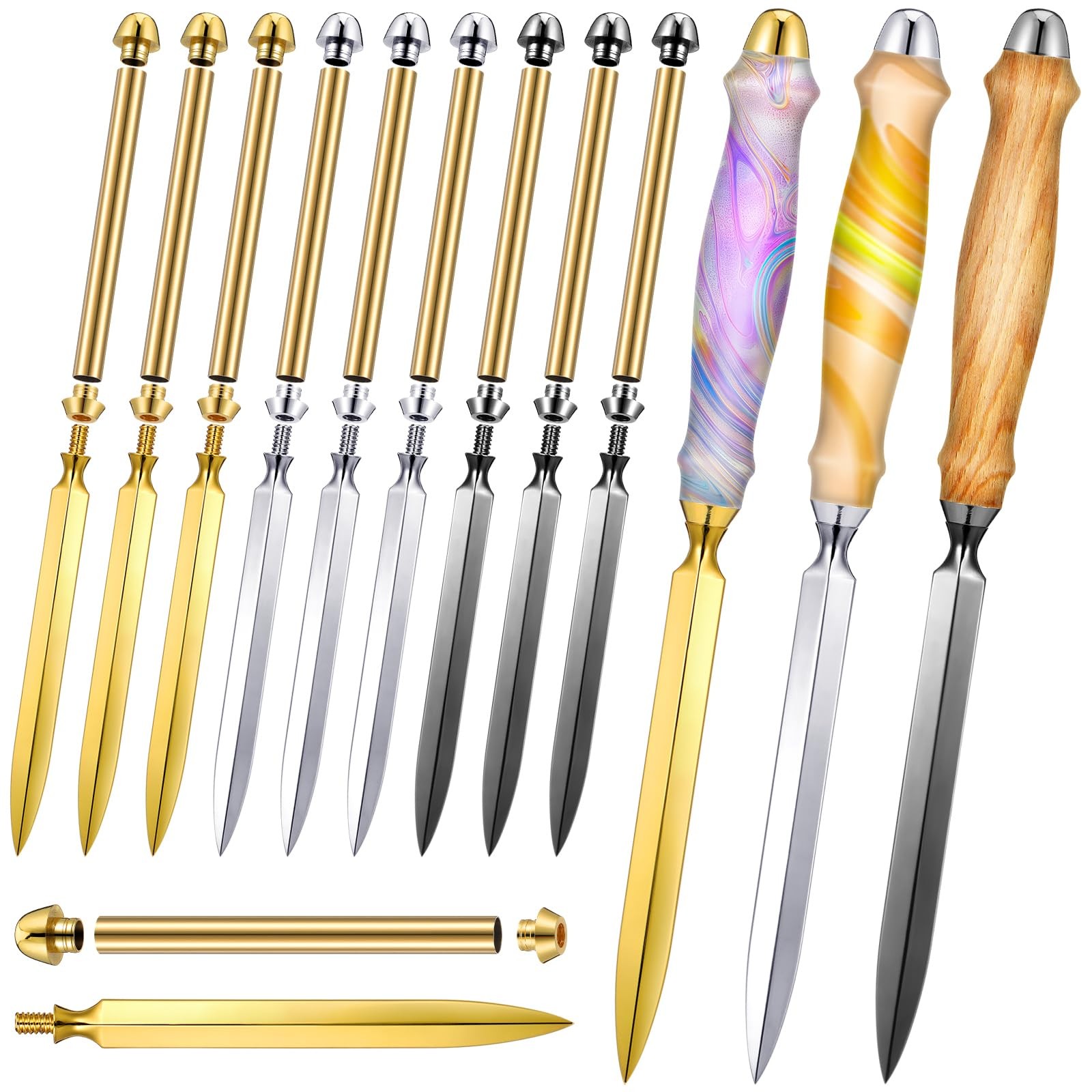 9 Set Letter Opener Woodturning Project Kit DIY Envelope Slitter Paper Mail Kits