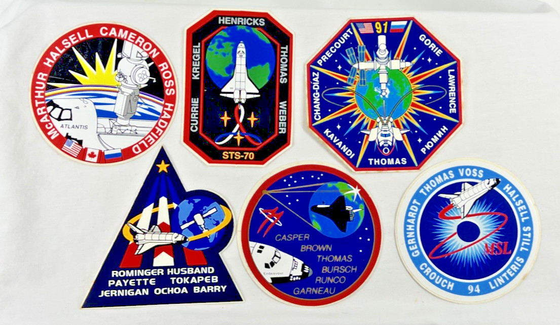 NASA STS Space Shuttle Mission, Skylab 3.5" - 4" Decal Stickers Lot of 6 NOS