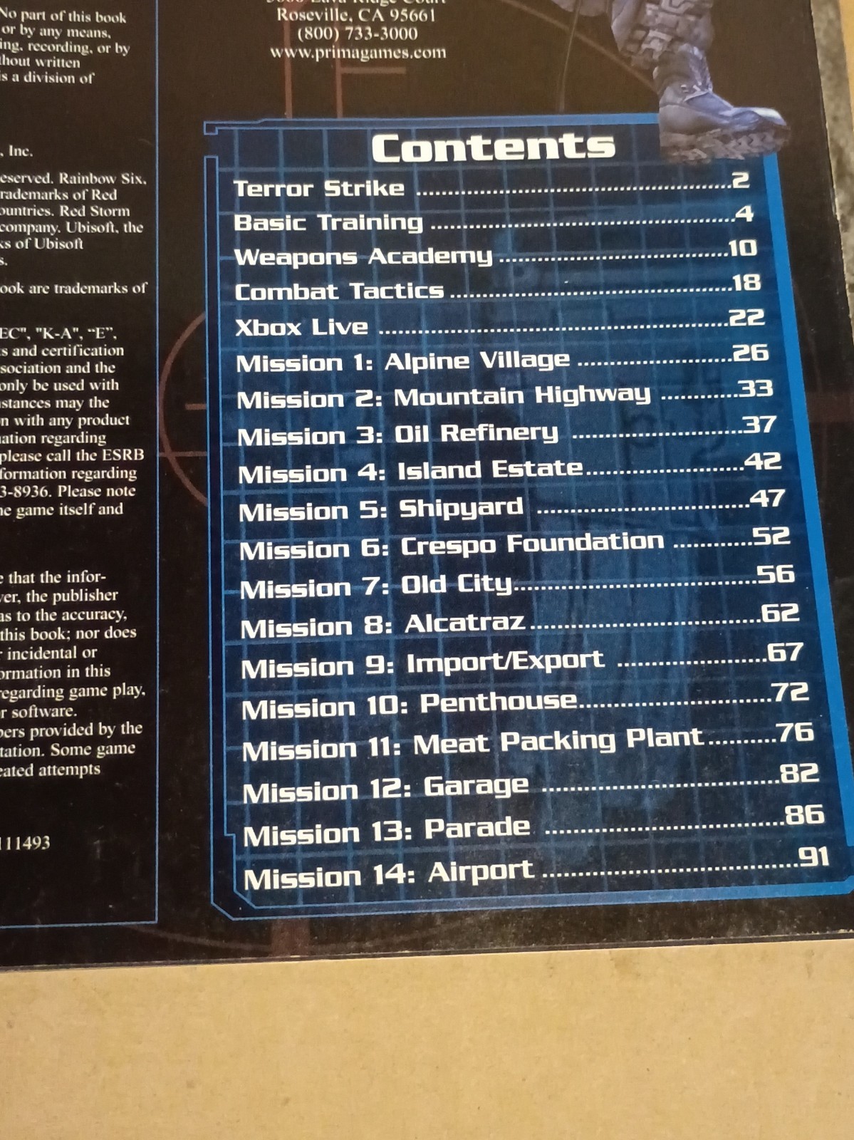 Tom Clancy's Prima's Official Strategy Guide Rainbow Six 3 for Xbox