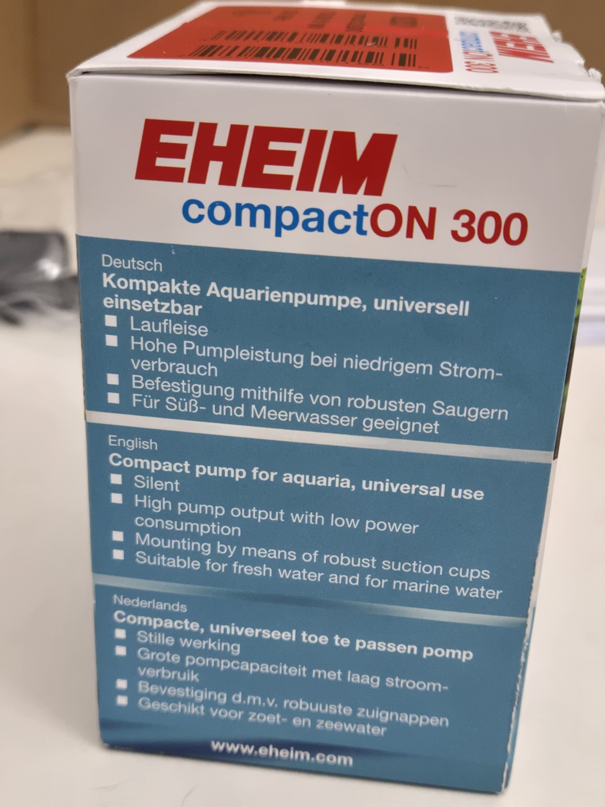 EHEIM compactON 300 79 GPH Aquarium Pump