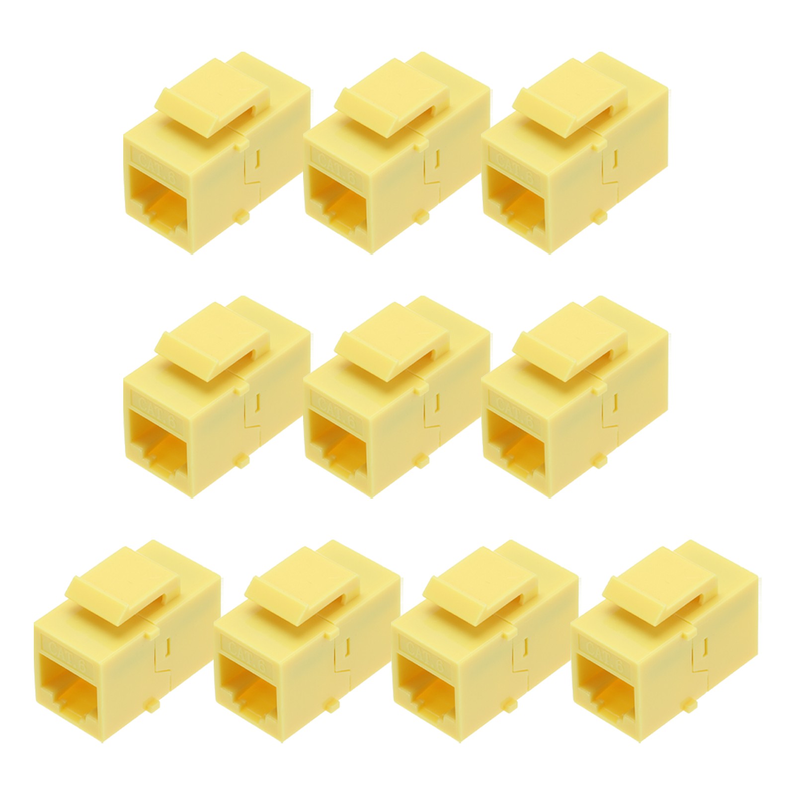 10 Pack RJ45 Ethernet Coupler, Cat6 Coupler for Cat6/Cat5e/Cat5,Yellow