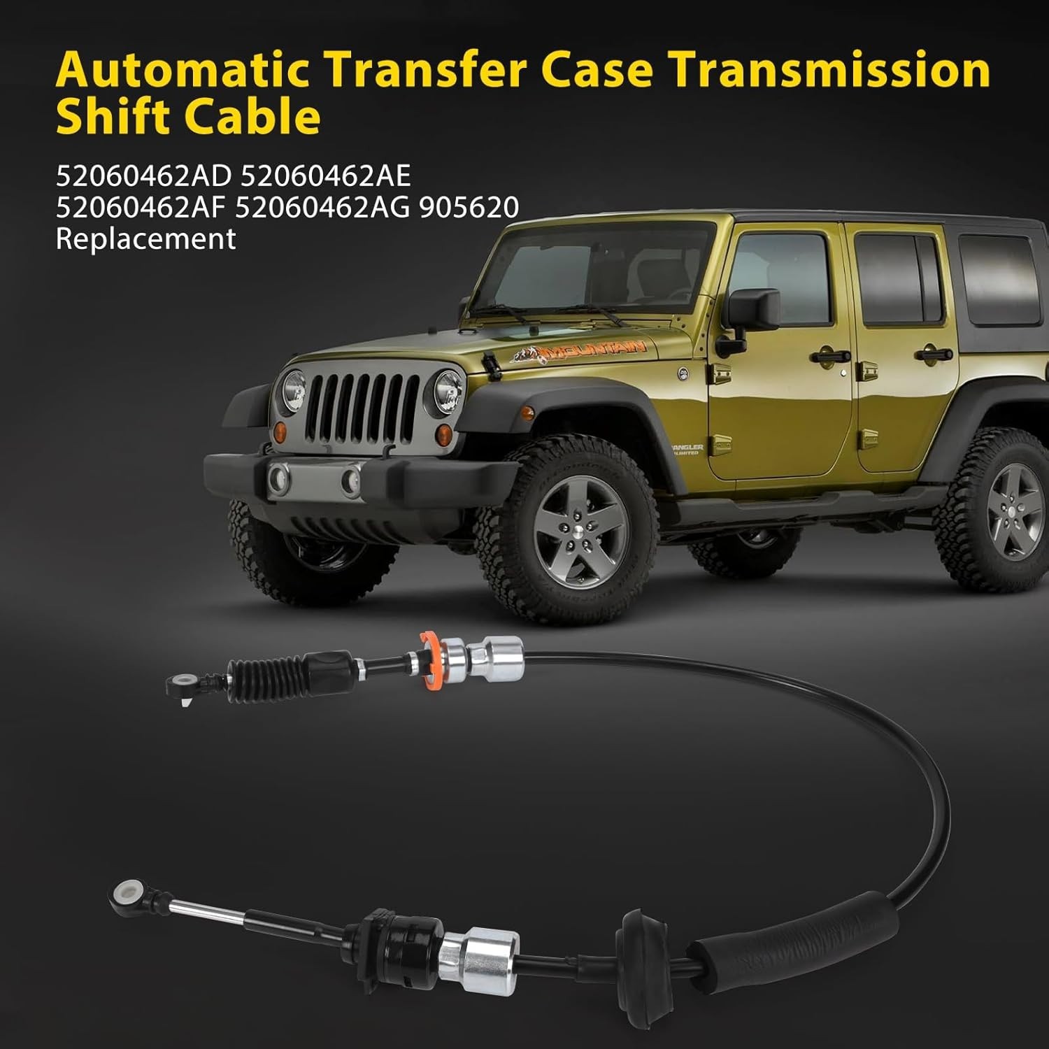 Enhance Shifting Experience: Jeep Wrangler 4x4 Shift Cable Compatible 2007-2011