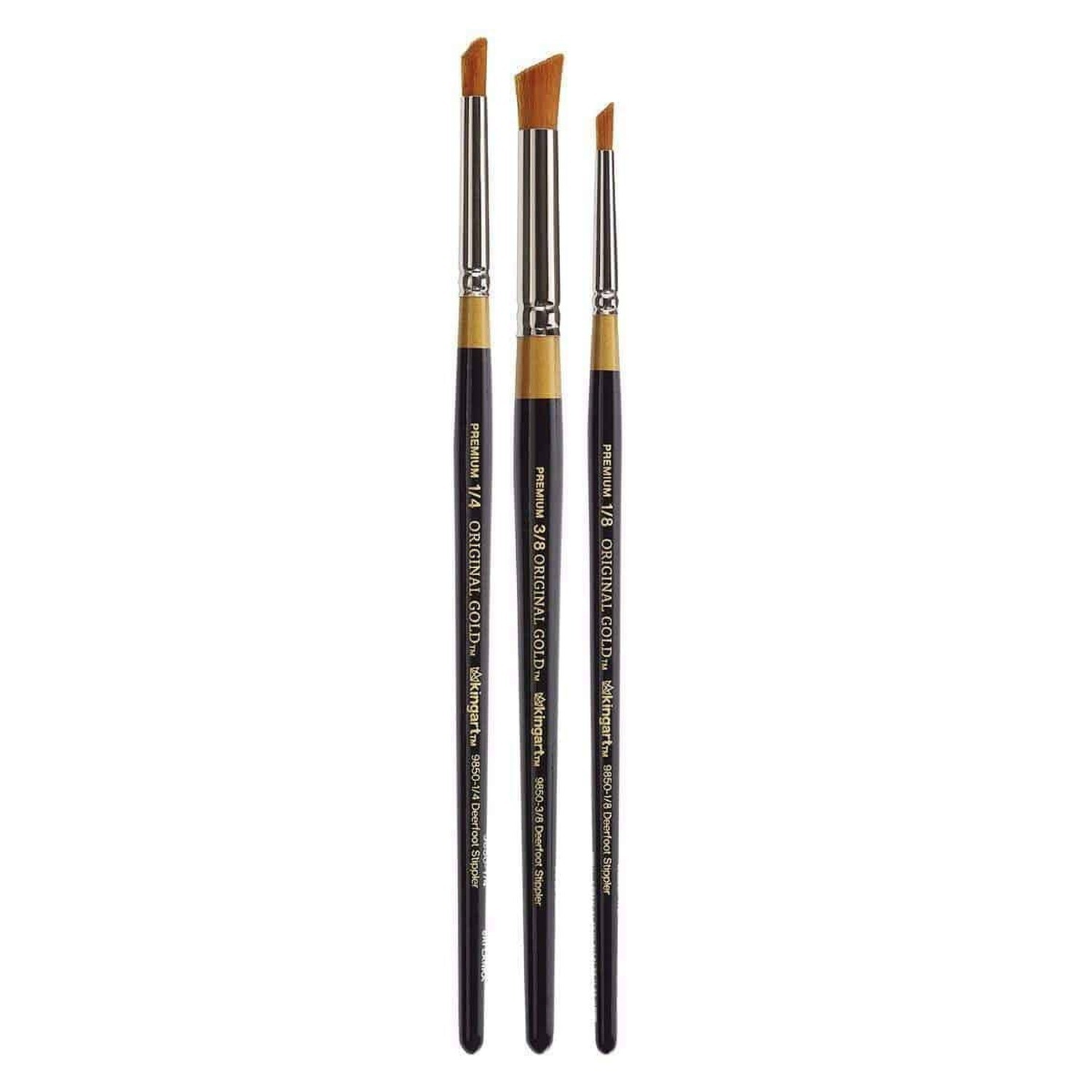 KINGART B-073 Premium 3 pc. Original Gold 9850 Series DEERFOOT STIPPLER Artis...