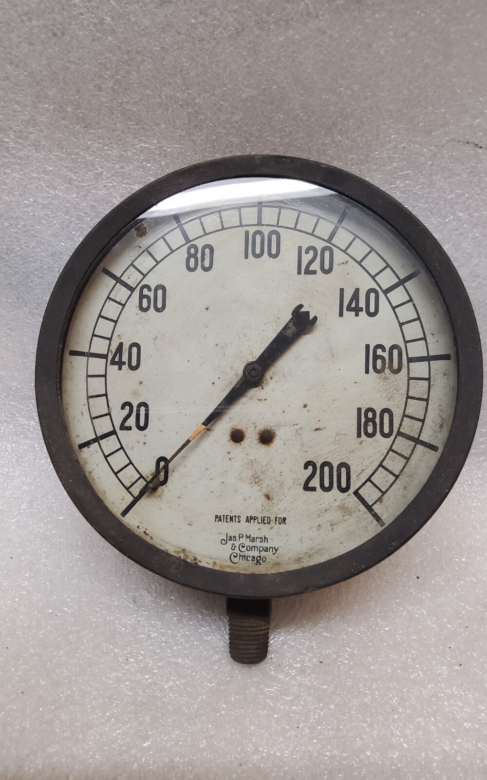 Vintage Jas. P Marsh & Corporation Chicago Pressure Gauge Steampunk