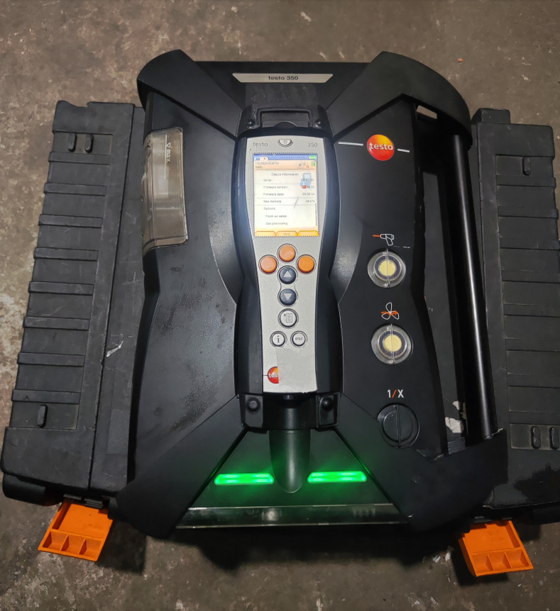 1pc USED Testo 350 flue gas analyzer (O2、CO、SO2、CO2、NO、NO2 6 sensor boxes)