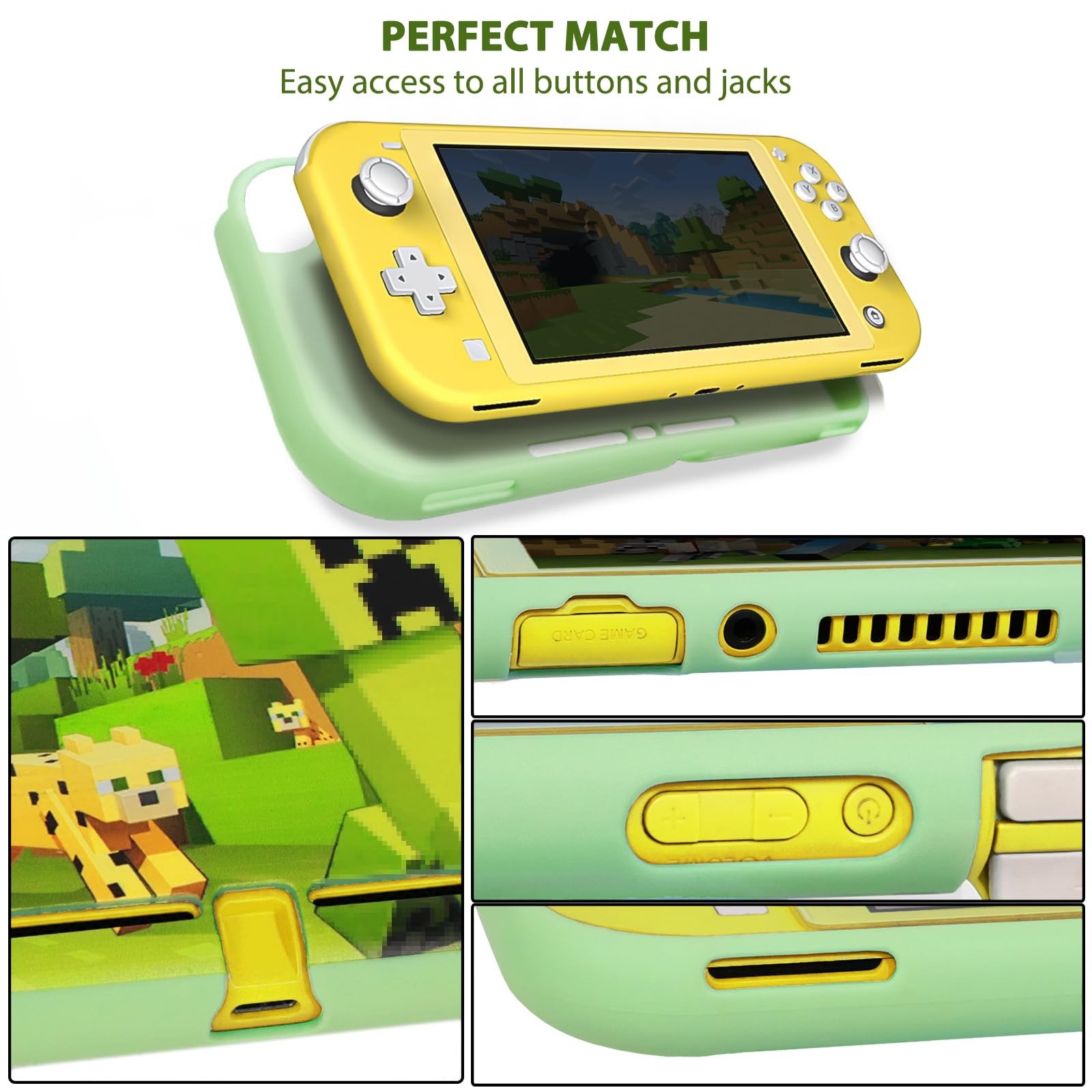 TIKOdirect Protective Case for Switch Lite, Soft Cover Green