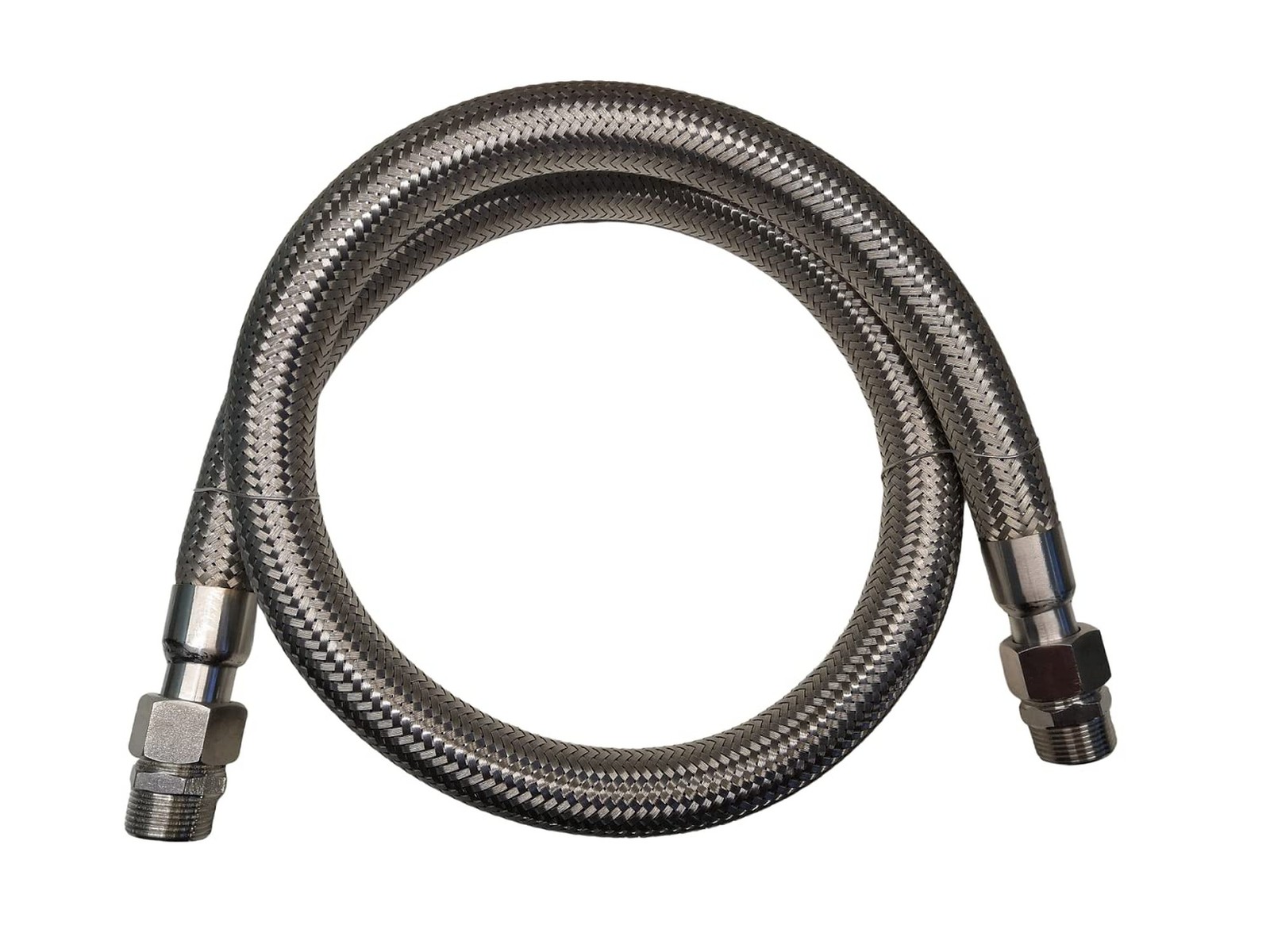 Industrial Grade Compressor Jumper Hose, 3/4" NPT Male x 48" Length, 750°F&