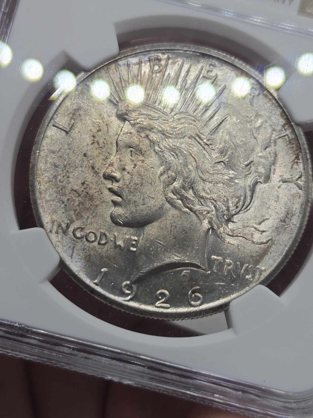 1926 Peace Silver Dollar Philadelphia NGC MS61 Nicely Toned