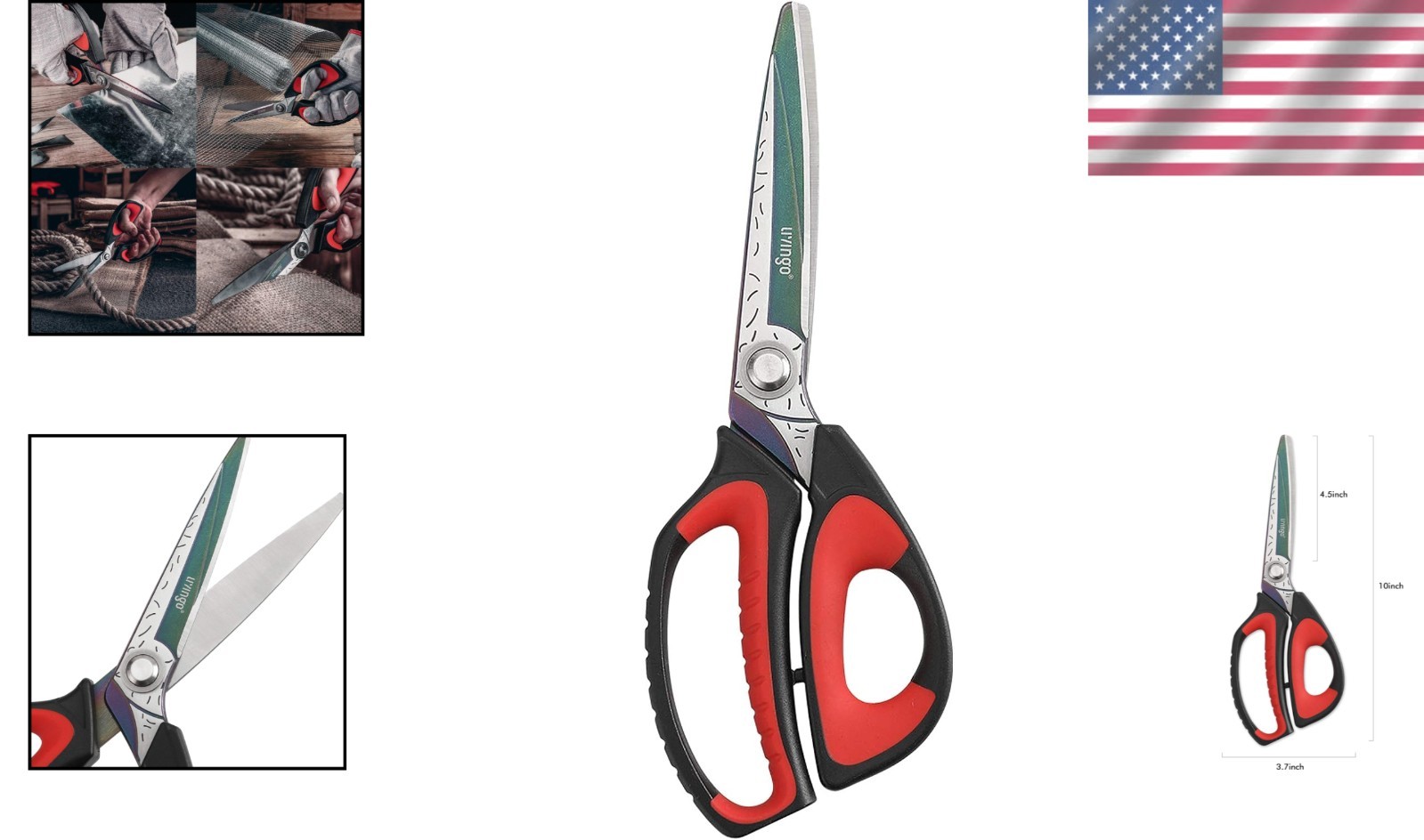 Versatile 10" Heavy-Duty Scissors - Perfect for Gardening and Craft Projects