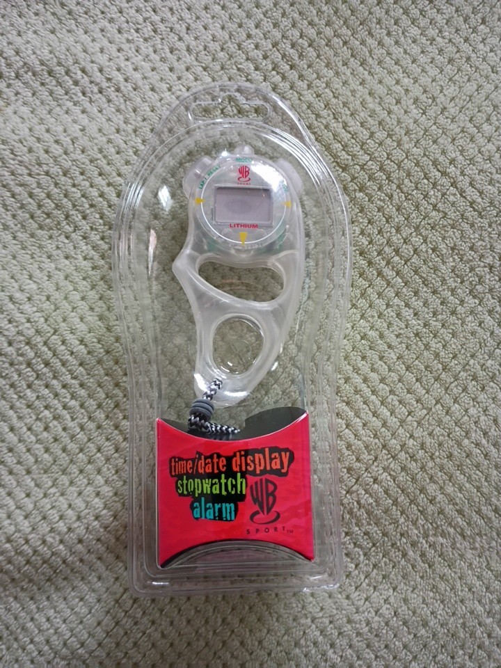 Rare VTG Warner Brothers Time/Date Stopwatch Promo NOS Sealed Promotion
