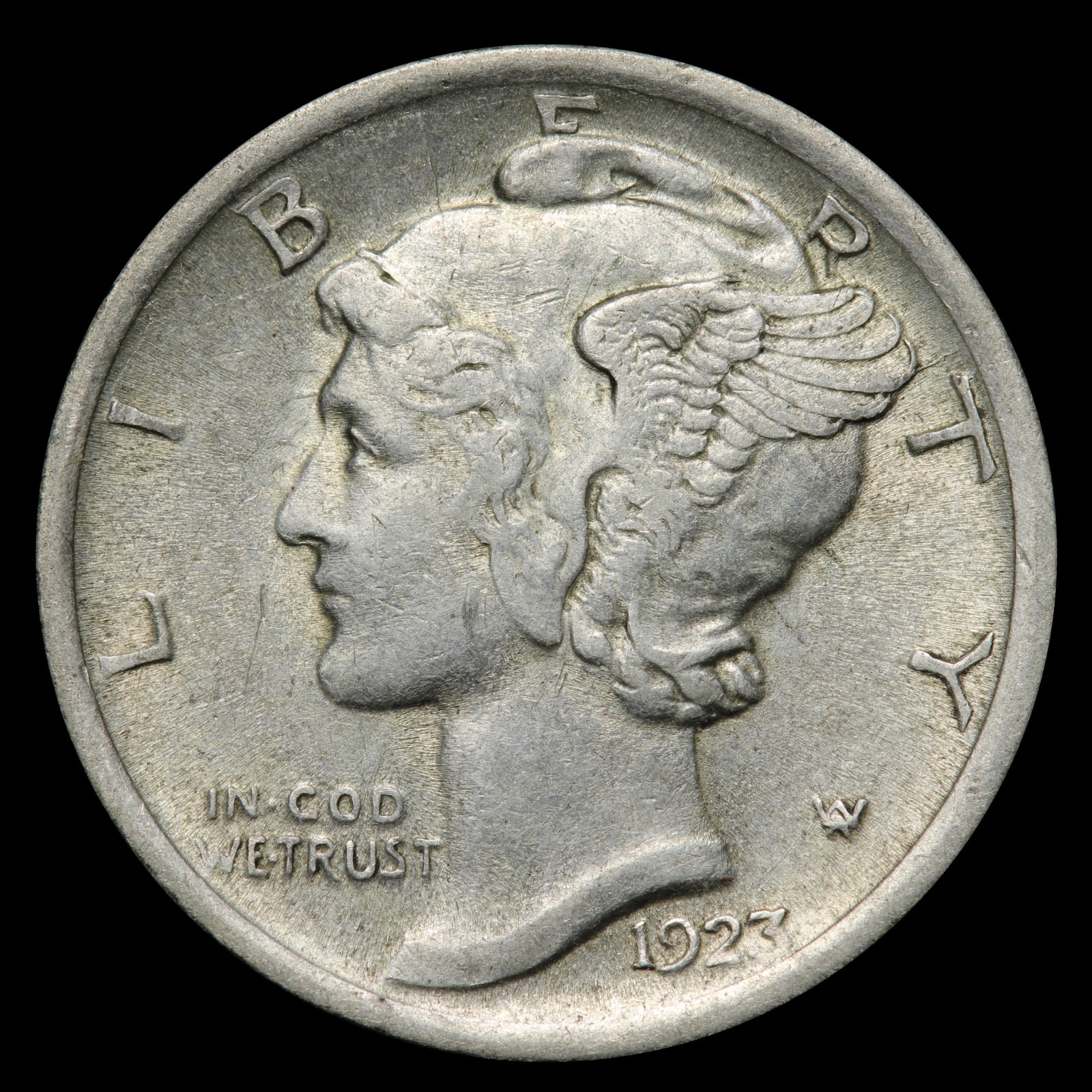 AU+ 1923 Mercury Dime *GUCC*