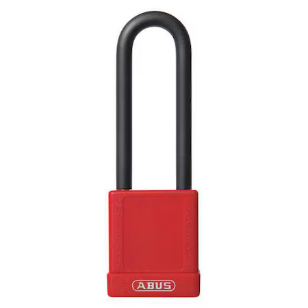 Abus 74Hb/40-75 Kd Red Lockout Padlock, Keyed Different, Plastic-Covered