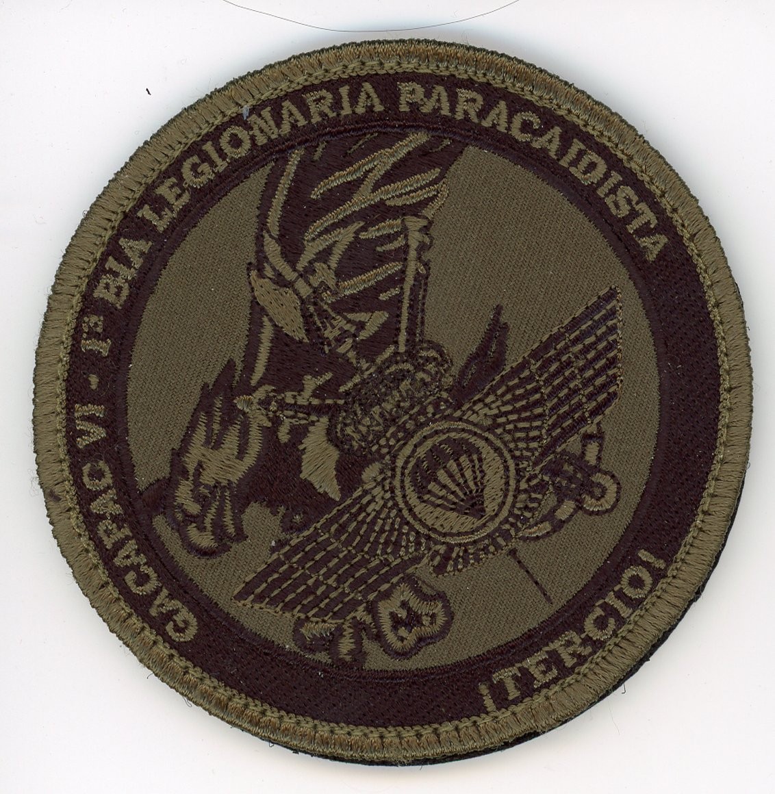 PATCH SPAIN  ARMY AIRBORNE TERCIO GA CAPAC IV VEL BACK PARCHE