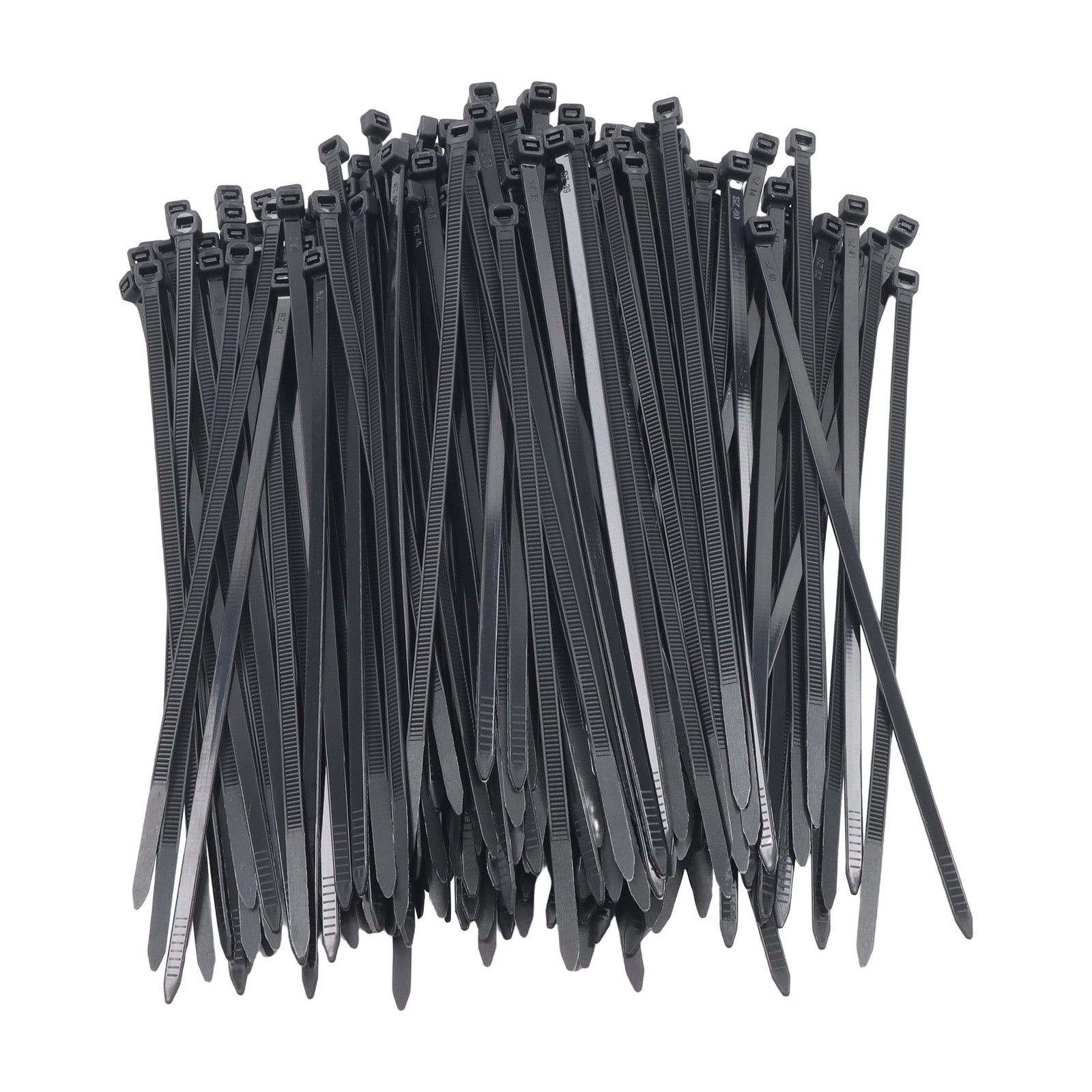 8 Inches, 65 lb Tensile Strength, Self-locking Nylon Cable Ties, Black, 1200Pcs