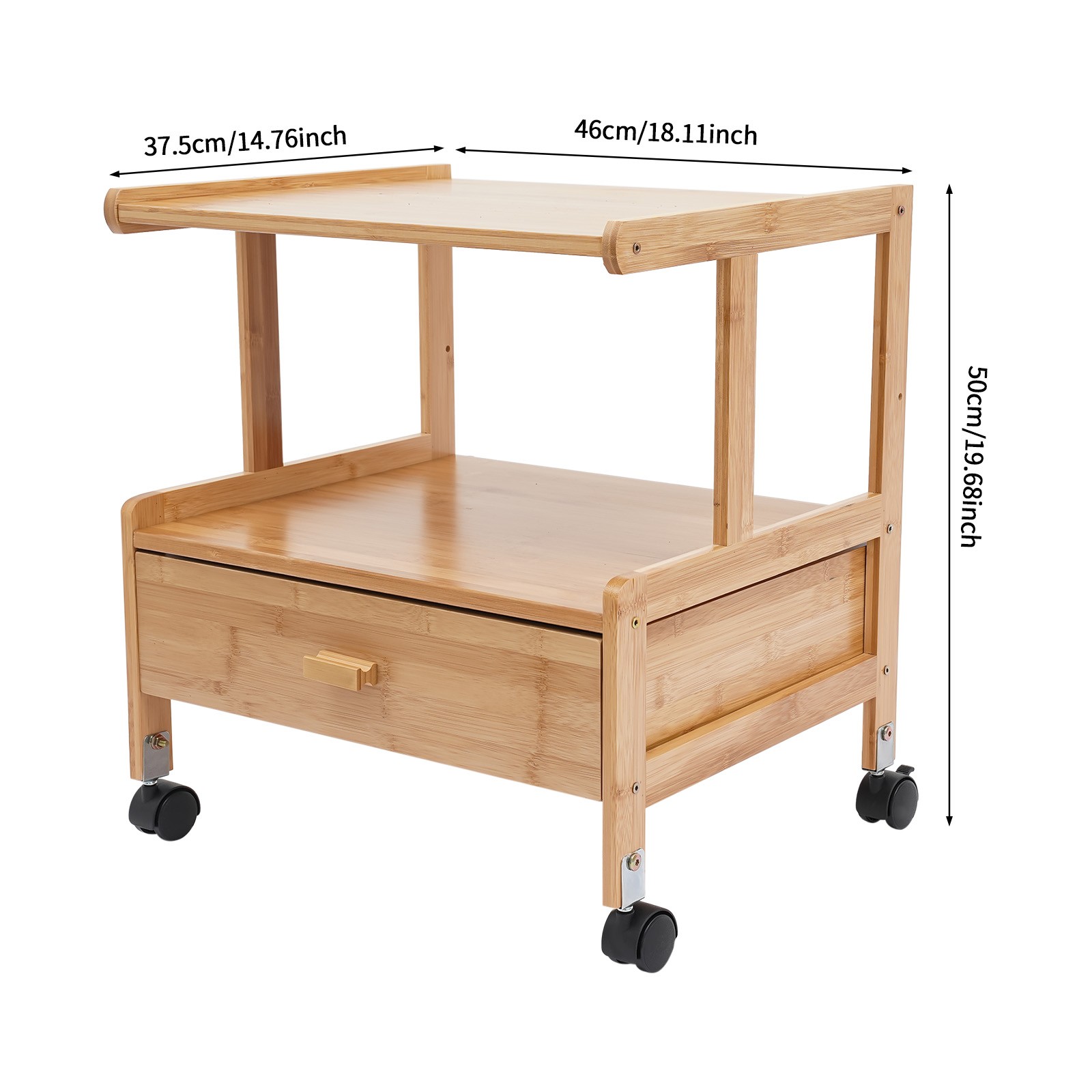 File Cabinet Mobile Filing Cabinet Printer Stand Shelf Printer Stand with Wheels