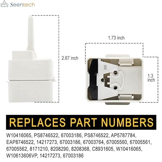 Whirlpool Kenmore Refrigerator Start Relay & Capacitor - OEM Quality Replacement