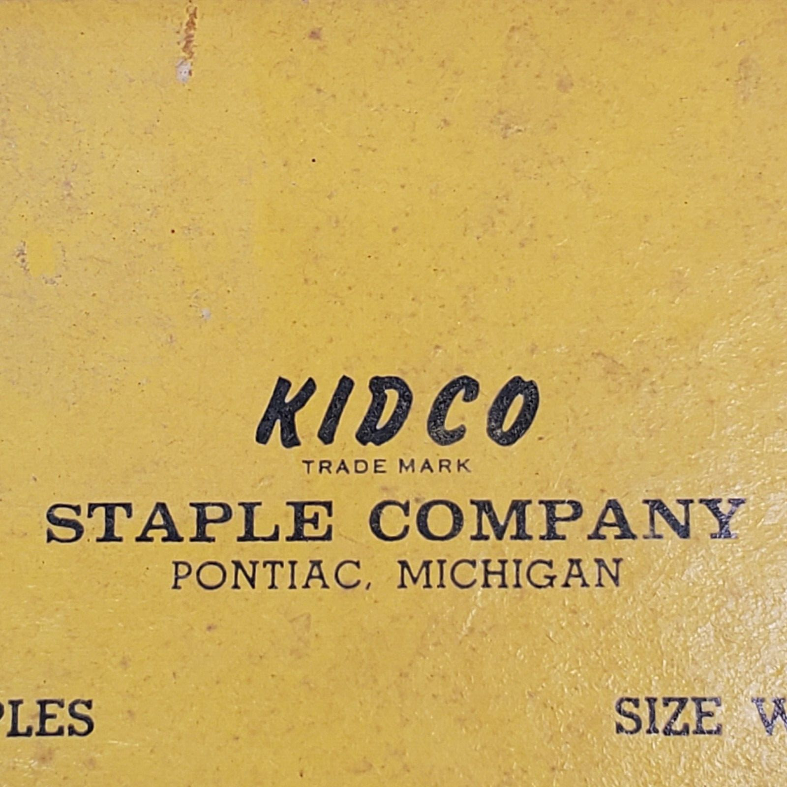 Vintage Rare KIDCO Staple Company Staples WO50 1/2 D - Box of 5000