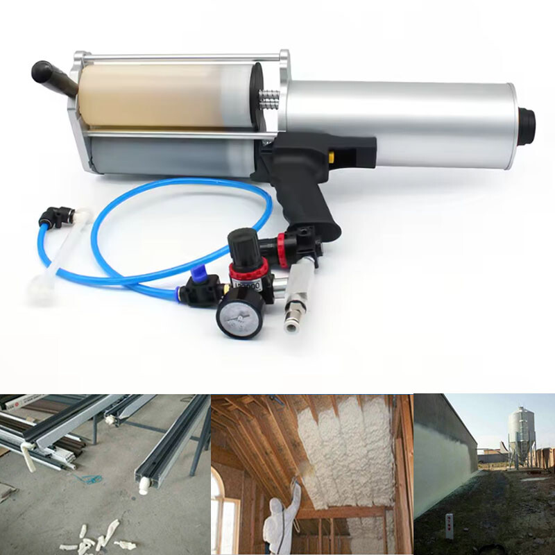 two-component cold polyurea pneumatic cartridge spray gun for polyurea coating
