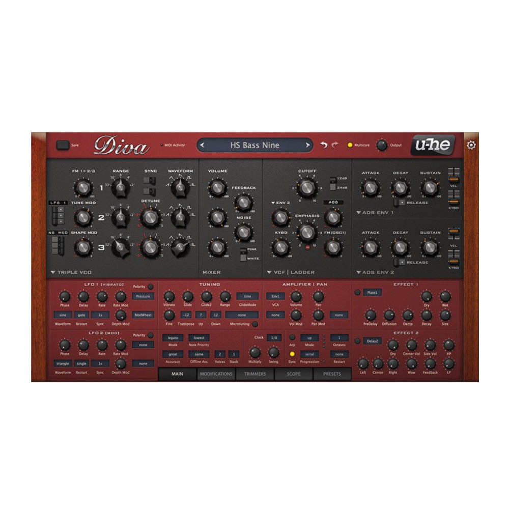 u-he Diva Tom Wolfe Bundle Analog Synth and Cinematic Presets
