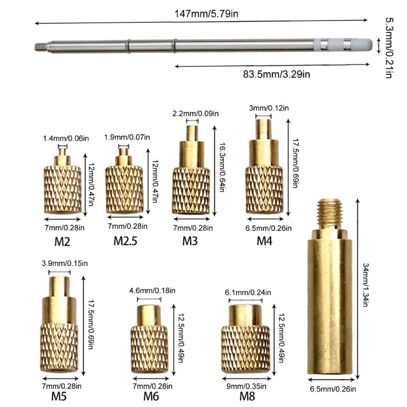 High Temperature Resistant Heat Insert Nut Iron Tip For Seamless Nut Integration