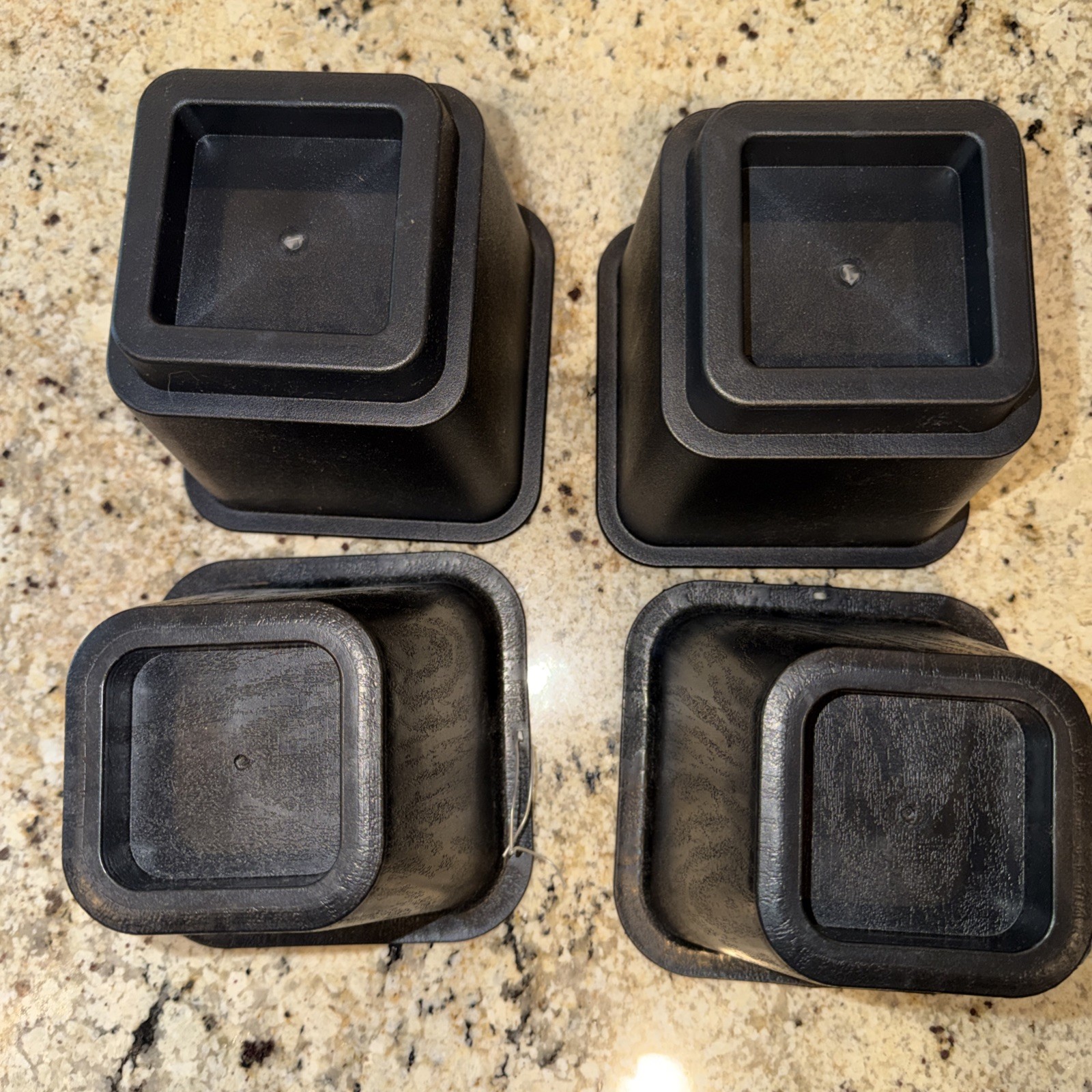 Everbilt 6 in. Black Bed Risers (4-Pack)