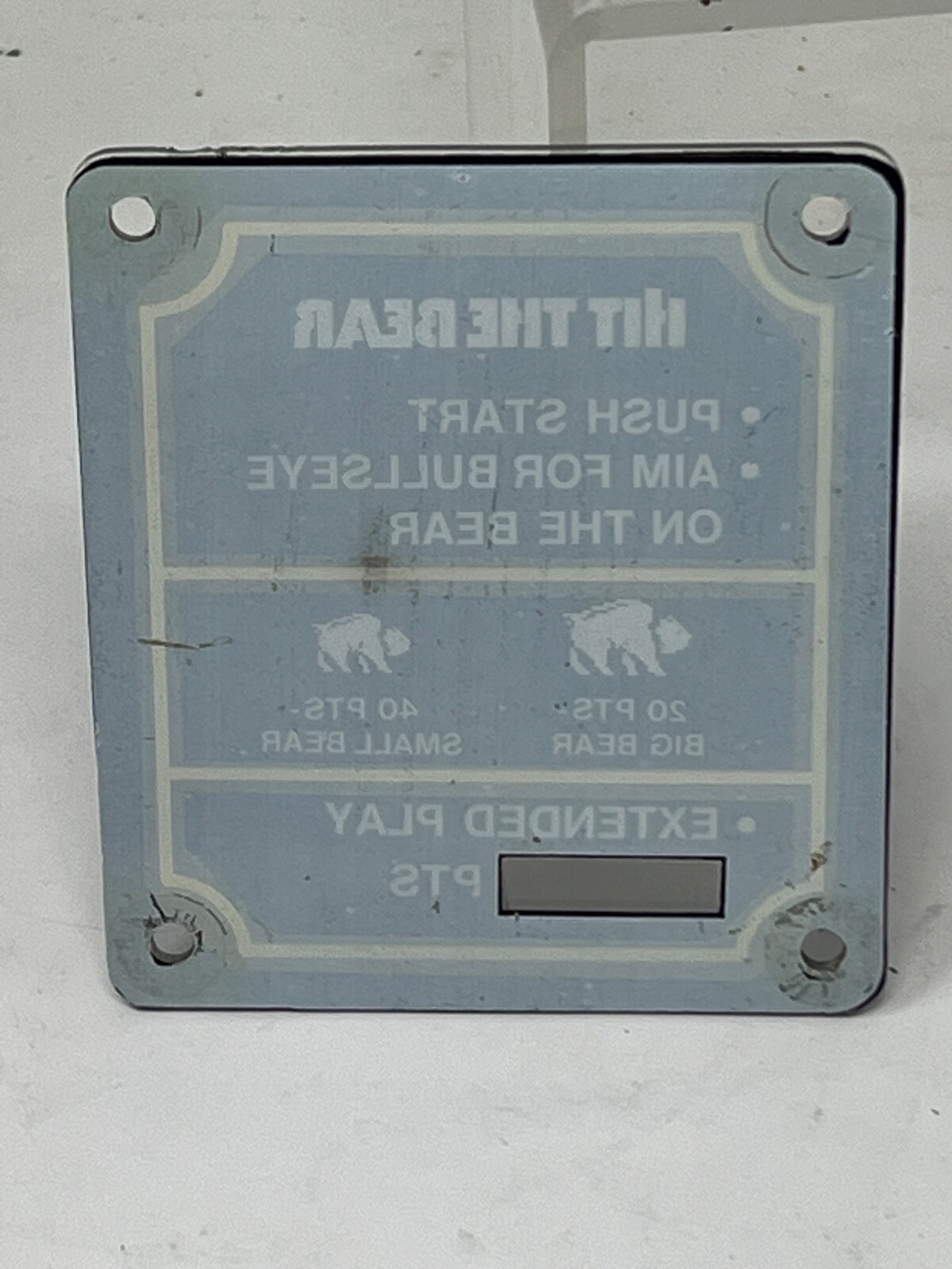 Atari HIT THE BEAR how to play plexi